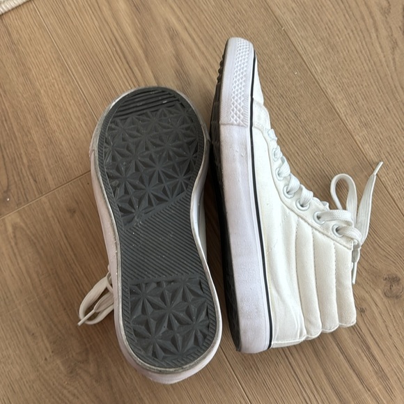 White Mid Rise Sneakers - Picture 3 of 4